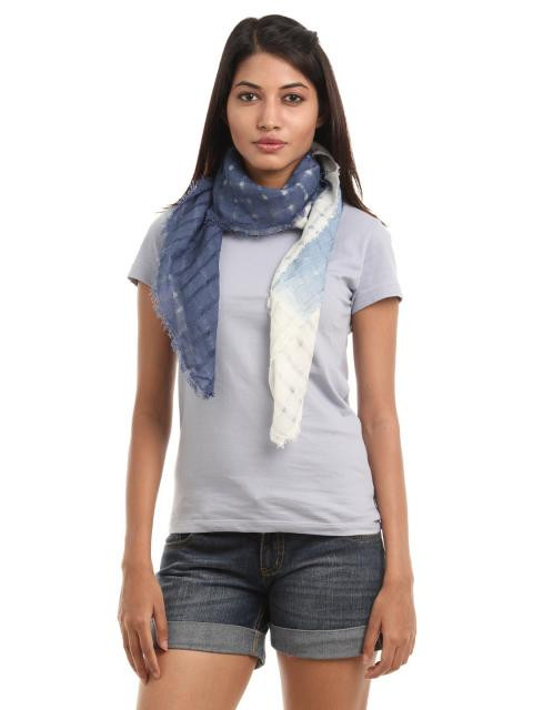 Femella Women Blue & White Scarf