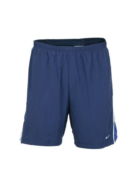 Nike Men Solid Navy Blue Shorts