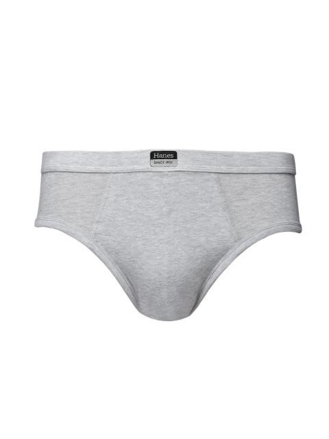 Hanes Men Grey Hip Duo Dry Cotton Stretch Hip Briefs