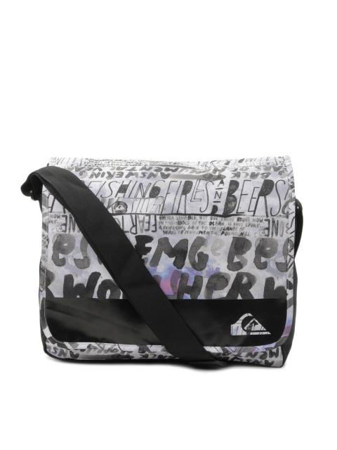 Quiksilver Men Black & White Messenger Bag