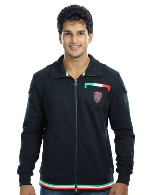 Puma Men Ferrari Black Fleece Jacket