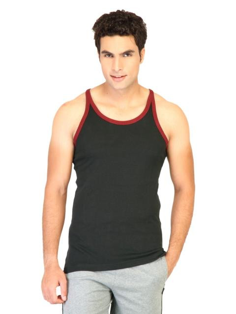 Hanes Men Racer Back Black Innerwear Vests