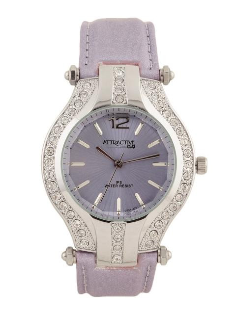 Q&Q Attractive Women Lavender Dial Watch