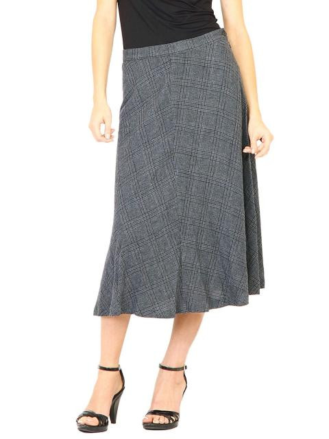 United Colors of Benetton Women Check Skirt Grey Skirts
