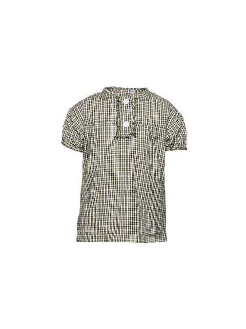 Ant Kids Girl's Check Top Black Kidswear