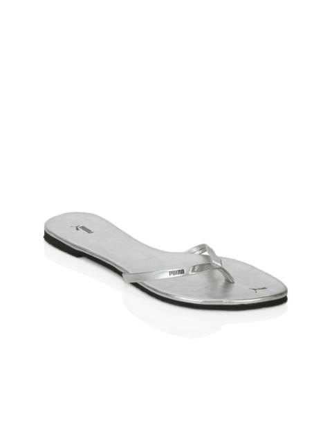 Puma Women Lily Thong Silver Flats