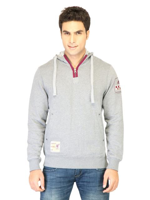 ADIDAS Men Lfc Auth Hood Grey Sweatshirts