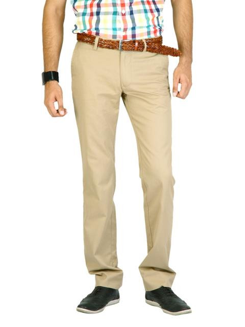 Indian Terrain Men Jason Beige Trousers