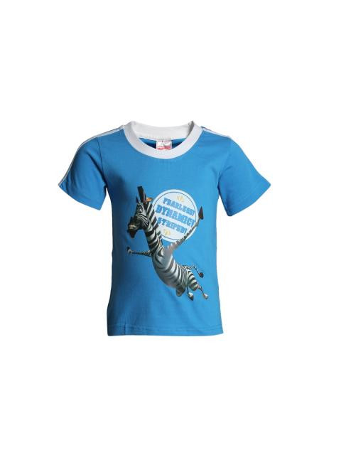 Madagascar 3 Boys Blue Printed T-shirt