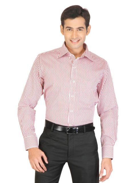 Genesis Men Stripes Red Shirts