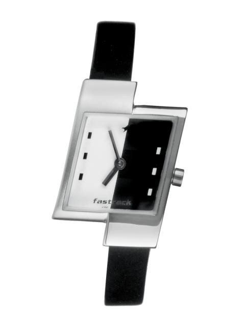 Fastrack Women Black & White Dial Watch N2161SL09