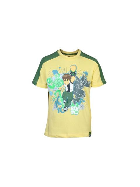 Ben 10 Boys Crew Yellow T-shirt