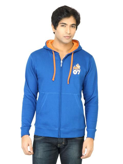 Myntra Men Solid Blue Sweatshirt