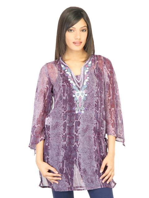 Aneri Women Cleo Purple Kurta