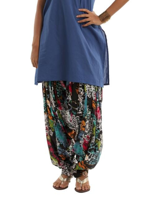 Shree Women Black Printed Patiala