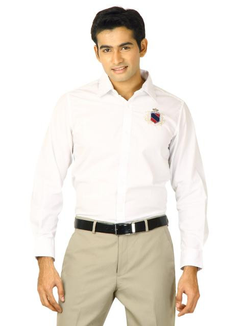 Indigo Nation Men Club Poplin White Shirts