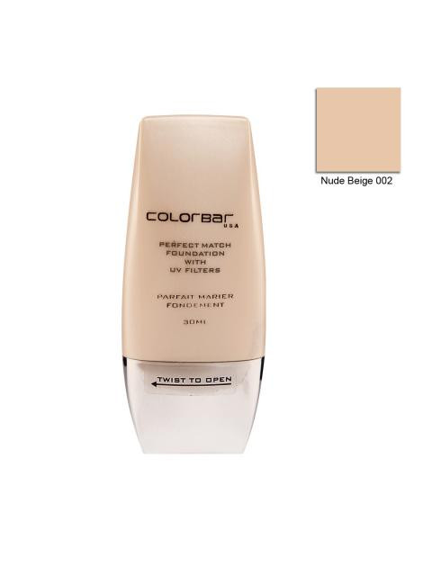 Colorbar Perfect Match Nude Beige Foundation 002