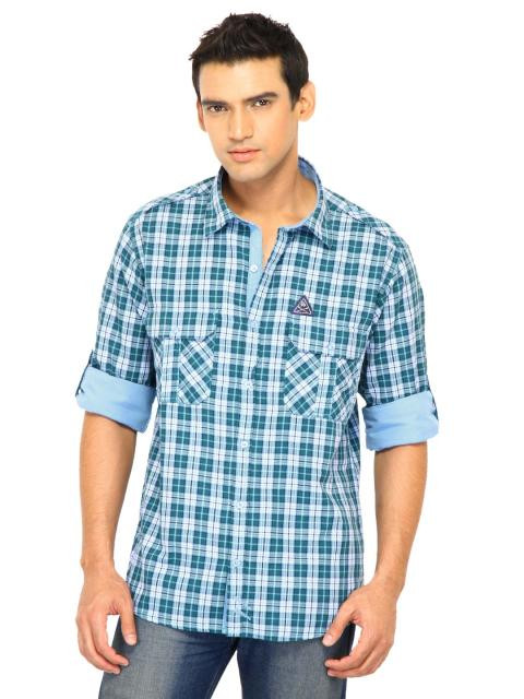 Scullers Men Check Green Shirts