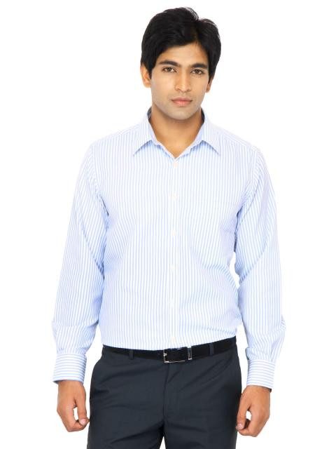 Indigo Nation Men Stripes Blue Shirts