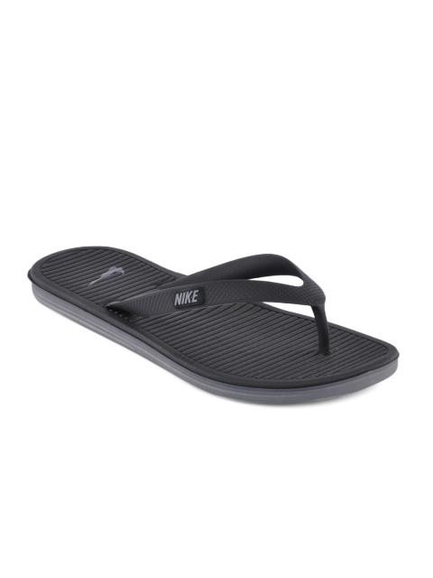 Nike Unisex Solarsoft Thong Black Flip Flops
