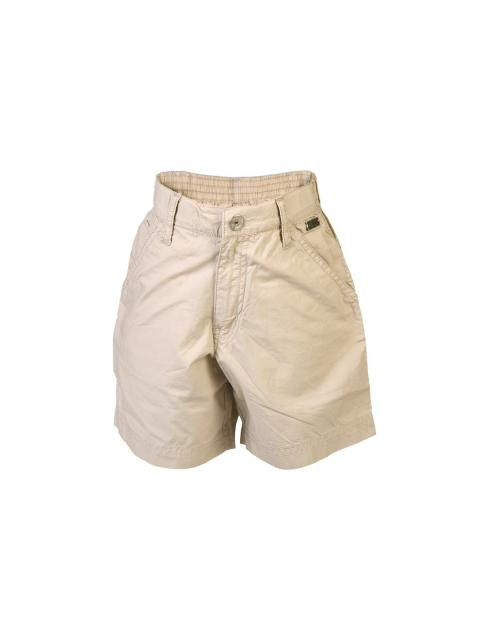 Gini and Jony Men Solid Beige Shorts