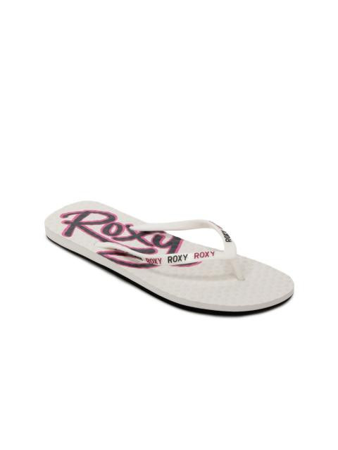 Roxy Women White Flip Flops