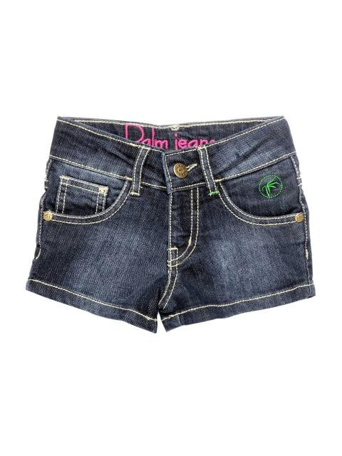 Gini and Jony Girls Woven Navy Blue Shorts