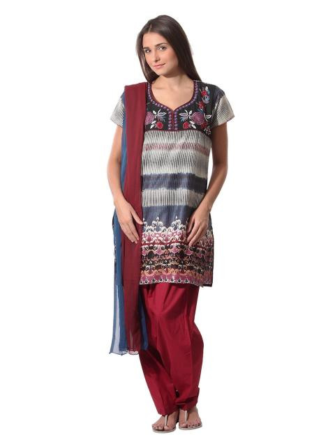 Aneri Women Purple & Blue Salwar Suit