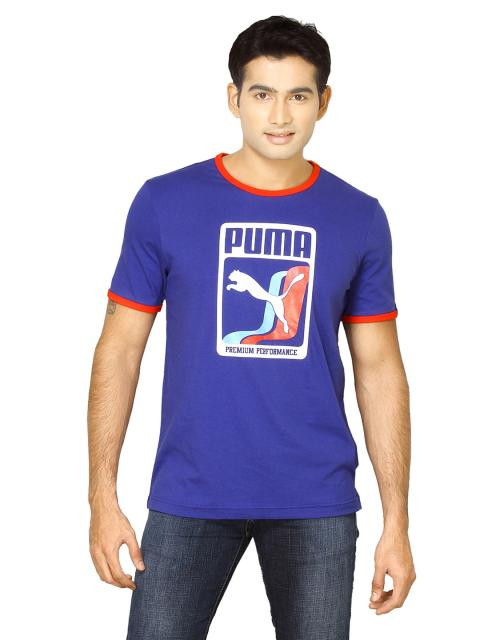 Puma Men Heroes Party Graphic Blue Tshirts