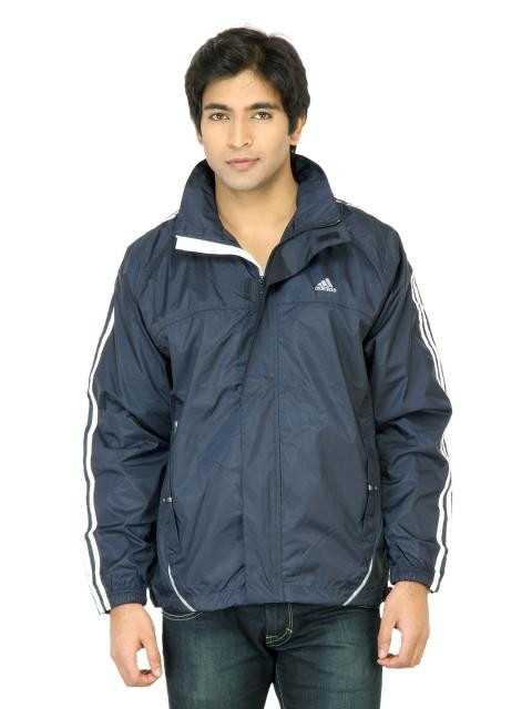 ADIDAS Men Ess 3S Rain Jkt Navy Blue Jacket