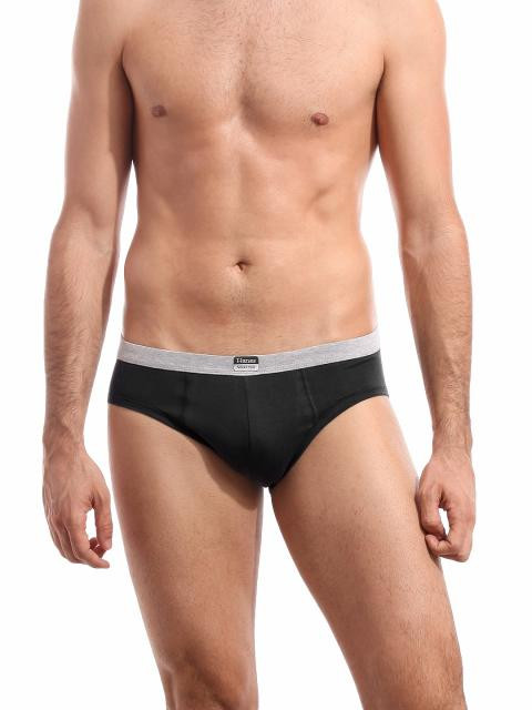 Hanes Men Grey Stretch Duo Dry Cotton Stretch Hip Briefs