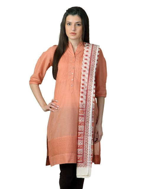 Fabindia Off White Chanderi Dupatta
