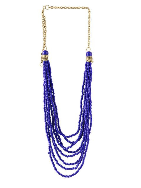 ToniQ Women Blue Beaded Necklace