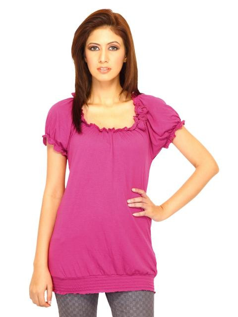 Jealous 21 Women Solid Pink Tops