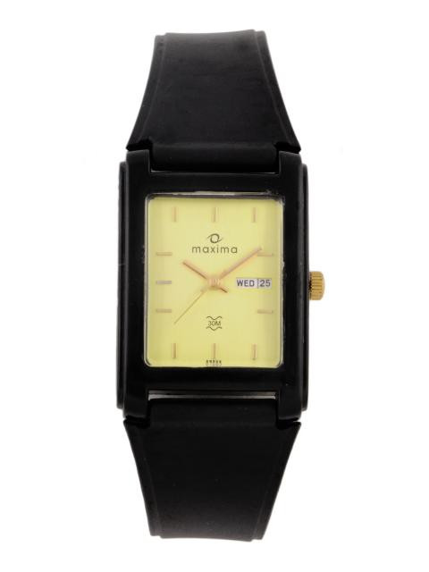 Maxima Men Gold Dial Watch