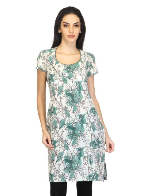 W Women Printed Cream Kurta