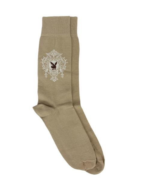 Playboy Men Beige Socks