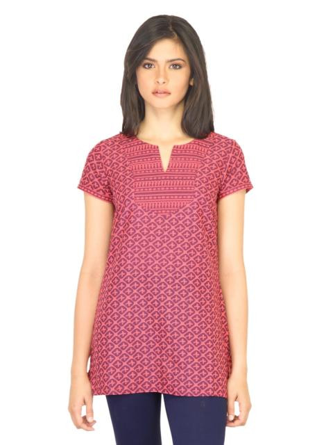 Aurelia Women Printed Red Kurti