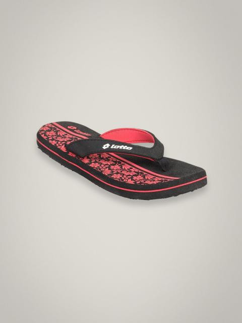 Lotto Women's Flora Black Red Flip Flop