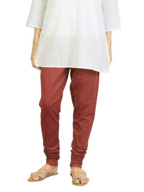 W Women Solid Maroon Leggings