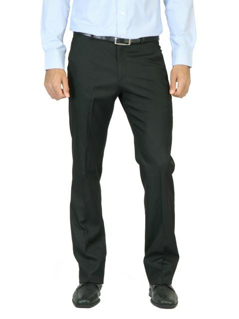 John Miller Men Striped Black Trousers