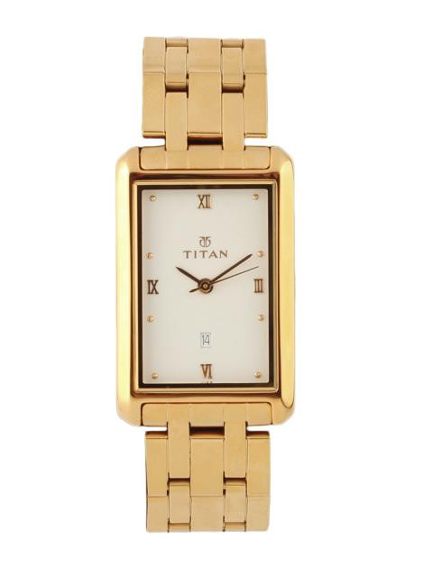 Titan Men White Dial Watch