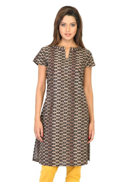 W Women Printed Brown Kurtas