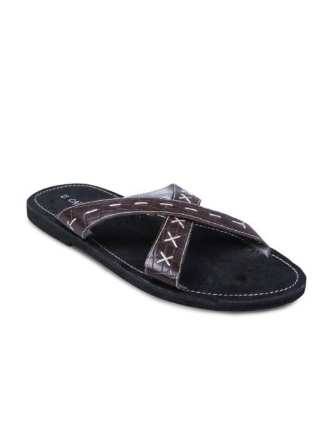 Carlton London Men Brown Strapped Sandal