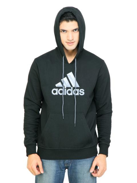 ADIDAS Men Printed Black Sweatshirts