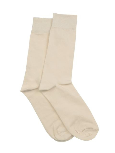 Reid & Taylor Men Solid Cream Socks
