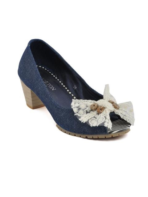 Carlton London Women Peep Toe Denim Blue Casual shoes