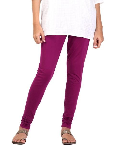 Aurelia Women Solid Purple Leggings