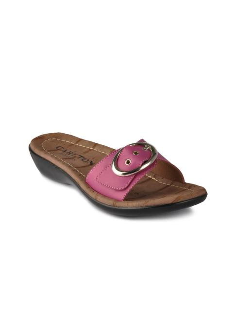 Carlton London Women Casual Pink Sandals