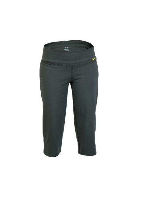 Nike Women Solid Grey Capris